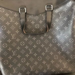 Louis Vuitton Black and Gray Monogram Tote Bag